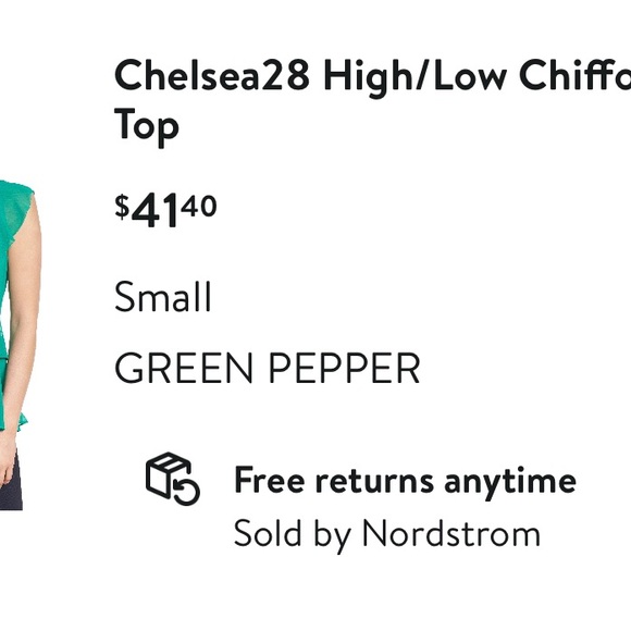 Chelsea28 Green Ruffle Blouse - Picture 2 of 5
